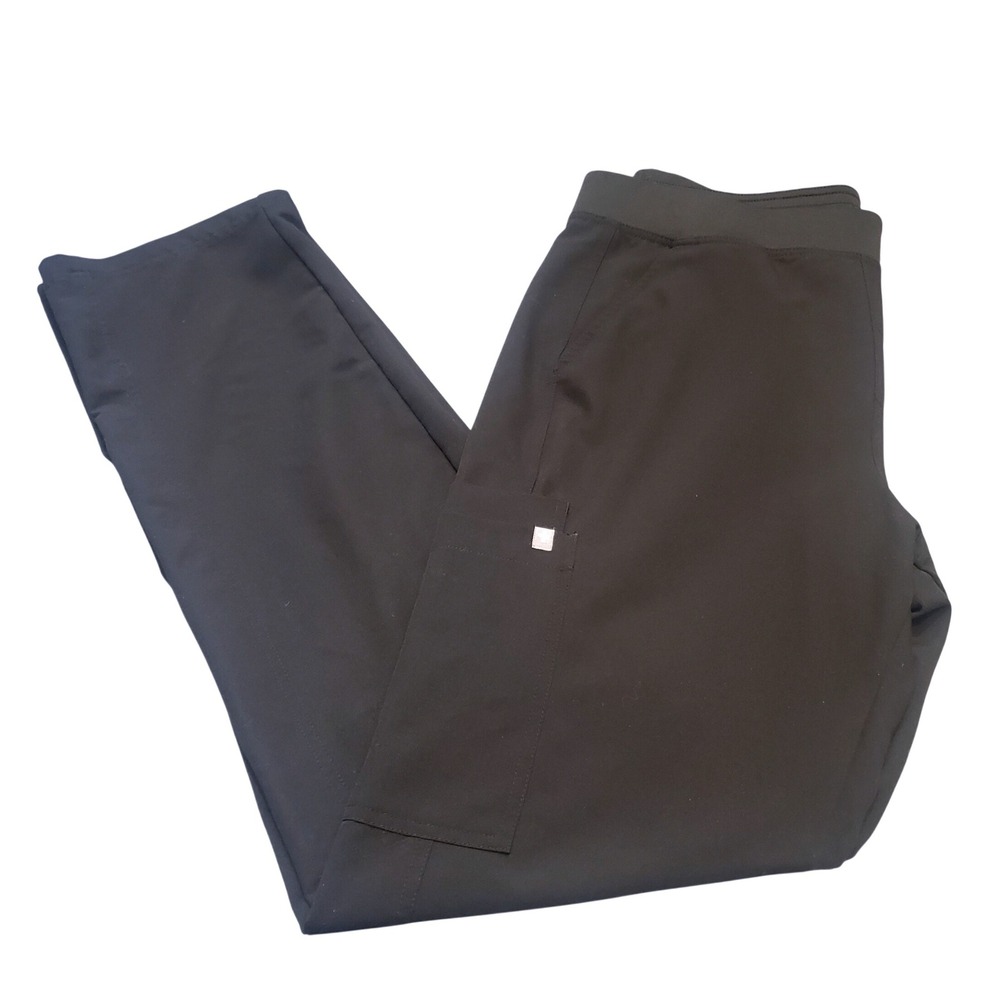FIGS Men's Axim Cargo Scrub Pants L/T Large Tall Black Technical Collection